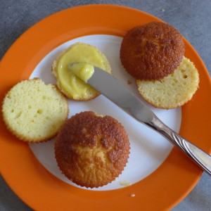 Muffins Cupcakes Lemin Zitrone Curd Füllung Muffins